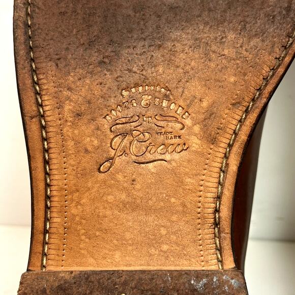 VERY GOOD Grant Stone x J. Crew Ludlow Derby Brown Calf Bench Made 12 D - Picture 14 of 14